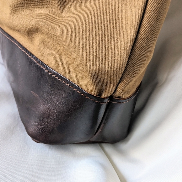 Freemans Sporting Club x BillyKirk Bank deposit Tote Bag Leather Waxed Cotton - Picture 5 of 10